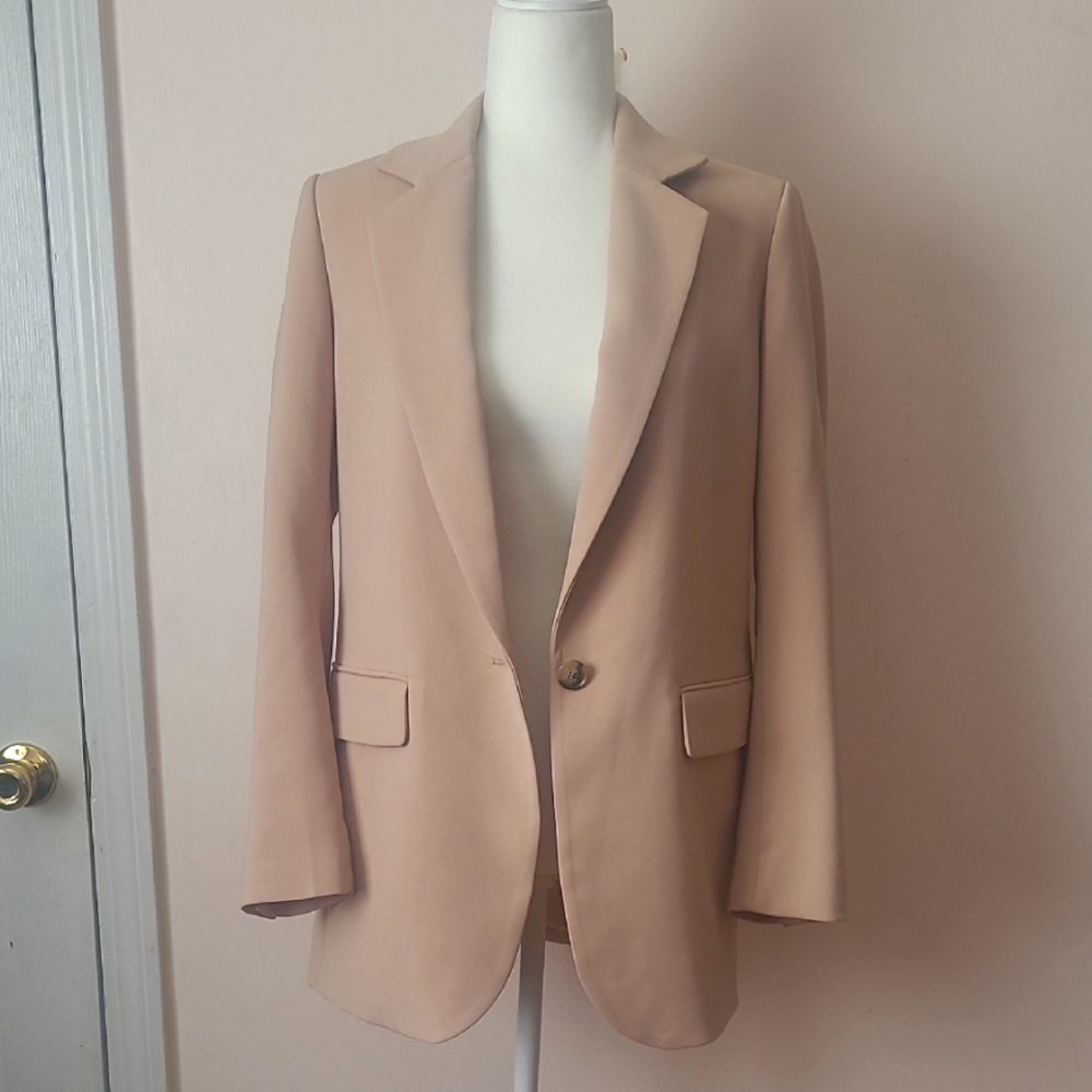 H&M One Button Tan Blazer
